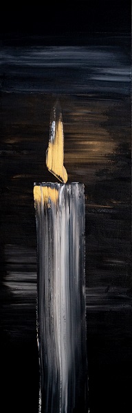 《천계의 빛 No.08》 2017, Acrylic on canvas, 170×55cm
